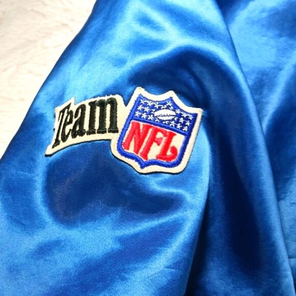 Chalkline Vintage NFL Satin Bomber Starter Jacket NY Giants Men's Large Blue.. - Picture 14 of 16